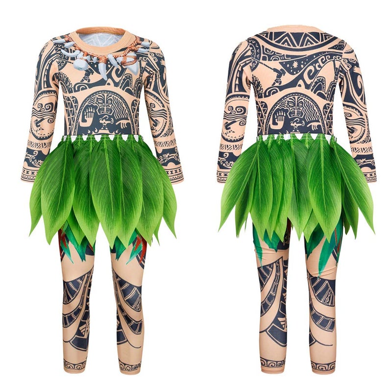 Jurebecia Ocean Adventure Costume for Toddler Boys Halloween Dress up Kids Birthday Theme Party Outfit 3-Pieces Cotton Costumes Set with Leaf Skirt Size 2T - Image 3